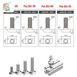 2/5/10PCS M5 M6 M8 T Hammer Head T Bolt Aluminium Connector T head bolts Screws for 20/30/40/45 Aluminium Profiles