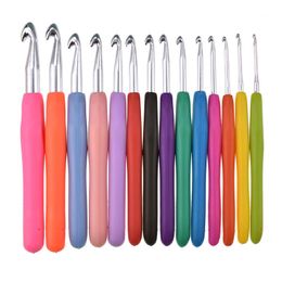 Looen 14pcs Crochet Hooks Set Big Size Soft Handle Crochet Needles Yarn Weave Knitting Wool Machine Knitting Needles Accessories