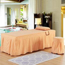 Massage Table Bedspread Skirt, Cover, With Face Hole, Mobile Phone Bag, Table Bed Drape. Single Sheet with Pillow Cover.