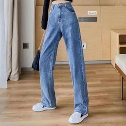 Women's Jeans Spring Fall Korean Fashion Denim Pants 2024 Oversize 5XL Wide Leg High Waist Baggy Basic Straight Vaqueros