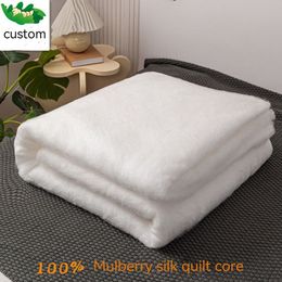 100% Natural Silk Quilt Pure Handmade Duvets Customizable Winter Keep Warm Comforters Summer Cool Air Conditioner Quilt Core
