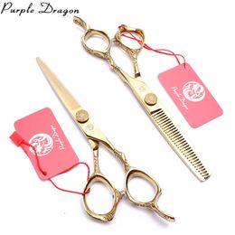 5.5" 6.0" 440C Gold Dogs Grooming Scissors Cutting Scissors Thinninng Shears Professional Pets Scissors Cats Animal Shears Z9001