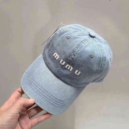 Designer High Quality Luxury Fashion Miui Bag Denim Baseball Cap Women Hip Hop Letter Men Outdoor Summer Visor Casual Sun Mui Mui Hat Cap 444