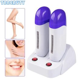 Heaters 2023 New Double Seat Hair Removal Wax Therapy Machine 40w Power Fast Melting Heating Wax Therapy Instrument Hair Removal Device