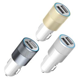 Best Metal Dual USB Port Car Charger 2Amp for iPhone for Samsung for Motorola Cell Phone Universal Car Charger 11 LL