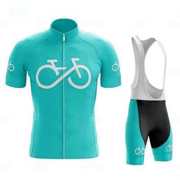 Summer Cycling Clothes Outdoor Riding Bike MTB Clothing Short Sleeve Sportswear Suit Men Cycling Jersey Bib Pant Triathlon