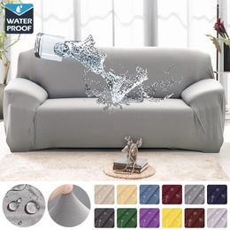 Chair Covers Waterproof Sofa Cover 1/2/3/4 Seater For Living Room High Stretch Slipcover Furniture Protector L Shape Need 2