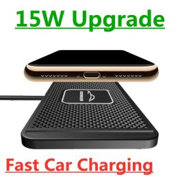 Chargers 15W Wireless Charger Car Charger Wireless Charging Dock Pad For iPhone 13 12 11 Pro Max Samsung S9 S8 Fast Phone Car Chargers