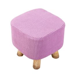 Round Pouffe Cover Stretch Round Stool Covers Elastic Slipcover Cover Footstool Protector Round Dining Chairs Chair Seat Covers