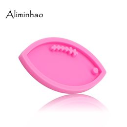 DY0090 Shiny football keychains mold Clay DIY Jewelry Making glitter epoxy Silicone Resin mold