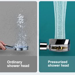 Shower Head High Pressure Water Saving 360 Rotated Turbocharge Bathroom SPA Handheld Pressurised Massage Rainfall Shower Head