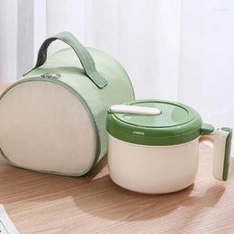 Bowls Noodle Bowl With Spoon Handle Cutlery Box Double Layer Wall Insulated Thermal Rapid Tableware Cooker For Home Ramen