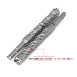 Impact Drill Bit Electric Hammer Concrete Round/ Square Handle Through The Wall Turn Head Four Pit Alloy Cross Four-edged Drill