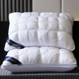 1 PC 3D Bread Hotel High Pillow Core Household Bedroom Feather Sleep Neck Inner Slow Rebound Health Pillow