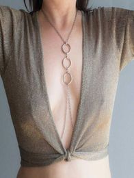 Round Neck Nipple Ring Lowkey Day Necklace Chain Sexy Body Jewellery Obedient Jewelry8856564