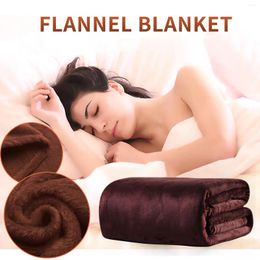 Blankets Winter Warm Blanket Soft And Plush Fluffy Solid Bed Sheet Comfortable Cushion Supplies For Travel Office 50 70cm