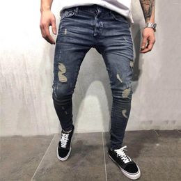 Men's Jeans Trousers Spring Summer Casual Retro Solid Mesh Hollow Design Sportswear Panty Fashion Street Bottom