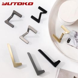 YUTOKO Luxury Creative Cabinet Handles Letters ML Handle Wardrobe Door Handle Brass Light Gold Drawer Pulls Furniture Hardware