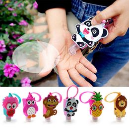 30ML Cute Creative Cartoon Animal Shaped Bath Bottles Silicone Portable Hand Soap Hand Sanitizer Holder With Empty Bottle1450470