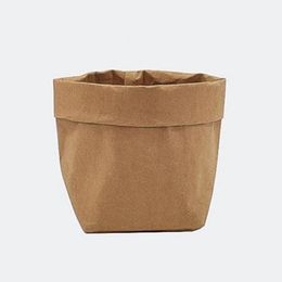 Reusable Mini Succulents Planter Pot Washable Paper Flowerpot Eco-friendly Desktop Flower Pots Multi-use Home Storage Bag