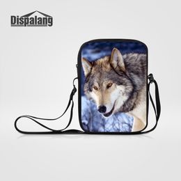 Brand Bags Handbag For Teenage Boy Cool Animal Unicorn Horse Fox Wolf Men Mini Messenger Bag Male Shoulder Crossbody Schoolbags