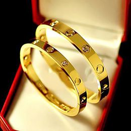 Designer Screw Bracelet Fashion Jewellery Bangle Rose Gold Titanium Stainless steel Diamond Bangles Nail Bracelets for Men Woman Valentine's Day gift