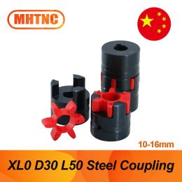 High torque XL0 D30L50 star Shaft Couplings STEEL coupling inner hole 10mm-16mm claw coupling 45 round steel for servo motor