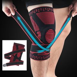 1PCS Patella Knee Protector Silicone Springs Support Bandage Knee Brace Sleeve Sports Basketball Knee Pad Tennis Cycling Fitness