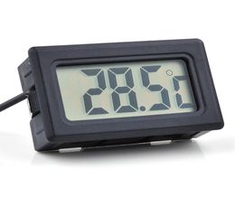 100pcs Digital LCD Screen Thermometer Refrigerator Fridge zer Aquarium FISH TANK Temperature 50110C GT Black white Color lin6156707