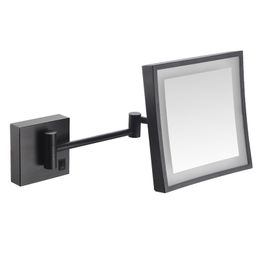 8" One Side Bathroom Mirror Plug/charge/conceal Three Types Led Power Supply Bath Mirror for Home /hotel Make-up Wall Mirror