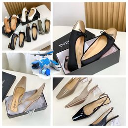 2024 With Box Top Quality Designer Sandals Luxury Slippers Womens Crystal Heel Bowknot Dancing Shoes GAI Platform Size 35-39 5cm