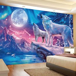 Wolf Gaze Tapestry Psychedeli Snow Black White Wolf Tapestry Wall Hanging Backdrop OctopusWall Carpets Boho Decor Table Cloth