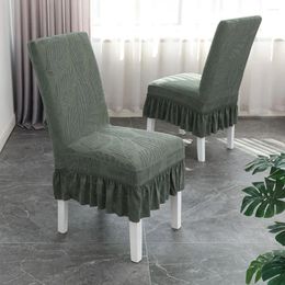 Chair Covers Simple Four Seasons Cover El Restaurant Jacquard Skirt Elastic Suitable For Home Decoration