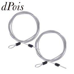 2pcs Bicycles Safety Cable Lock PVC Braided Steel Coated Double Loop Lightweight Security Cable Lock Bike Tolls Safety Wire