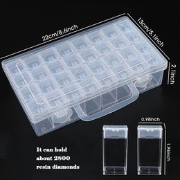 32/56/64 Grids 5D Diamond Painting Storage Box Plastic Diamond Tools Embroidery Accessories Rhinestone Beads Storage Containers