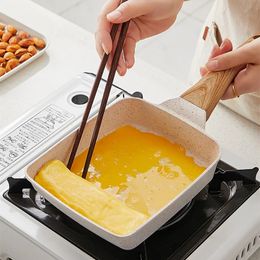 Kitchen Thickened Omelette Pan Non Stick Square Frying Egg Roll Steak Small Breakfast Maker Cookware 240407
