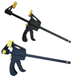 2Pcs 6inch OR 4inch yellow Woodworking Work Bar F Clamp Clip Set Hard Grip Quick Ratchet Release DIY Carpentry Hand Tool Gadget