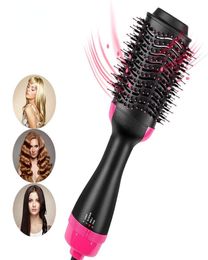 Air Brush Styler and Dryer 2 in 1 Professional Hair Dryer Volumizer One Step Hair Straightener Curler Electric Anion Blow 2202218069119