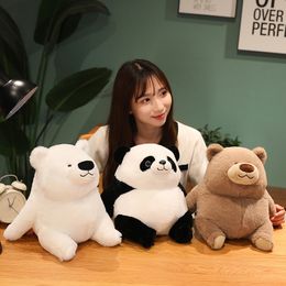22-40cm Kawaii Plush Chubby Plush Toy Creative Panda Teddy Bear Polar Bear Doll Soft Stuffed Animals Toy For Cute Room Decor