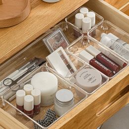 Transparent Drawer Box Cosmetic Cabinet Anti-Scratch Drawer Organiser Office Desk Storage Box Shelf Divider Drawer Storage Box