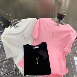 Kvinnor T-skjorta Casual Tees Shirts Designer Summer Short Hidees Round Neck Woman Tops T-shirts med tryckta tshirts M-4XL