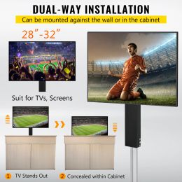 VEVOR TV Lift Motorised W/ Remote Control 500mm-1000mm Stroke Electric DC Motor Plasma LCD Stand Lifter Cabinet TV Mount Bracket