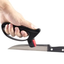 Newest 2 In 1 Knife Sharpener For Handheld Knife Scissor Blade Sharpening Tools Easy To Use Grindstone Kitchen Tools New