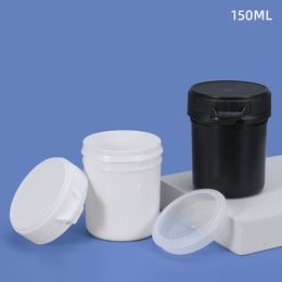 150ML Round Plastic Jar with Inner Cover Empty Refillable Storage Container for Food Cream Powder 10PCS