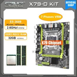 Motherboards SZMZ X79 motherboard CPU RAM Combo whit Xeon E5 2689 + 32GB DDR3 kit real x79 lga 2011 placa mae X79D