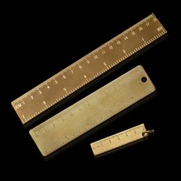 High quality sewing measurement tool vintage brass ruler ruler leather notebook school office tool inch / cm