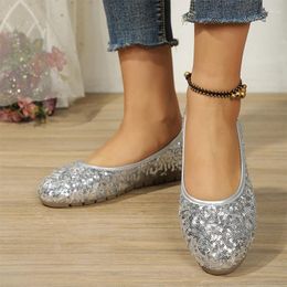 Casual Shoes Bling Flats Women Loafers Cozy Shallow Sport Sandals Summer Walking Trend 2024 Fashion Femme Zapatillas