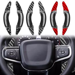 Car Carbon Fibre Steering Wheel Shift Paddle Shifter Extension Accessories for Volvo XC40 2020-2023