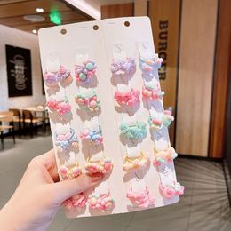 40Pcs/Set Cute Hair Bands For Girls Hair Bow Small Kids Rubber Bands Elastic Ponytail Holder Kawaii Baby Hair Accessories