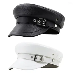 Berets Fashion Cosplay Hat Performances Military With Adjustable Buckle For Carnivals Party